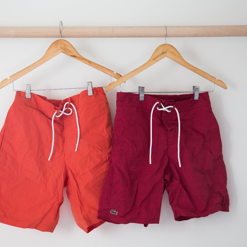 Lacoste Men's Swim Shorts (two pairs)